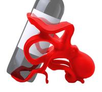 Générique Porte-Bouteilles Rangement Design Pieuvre pour Bouteilles De Vin | Sculpture Décorative Bureau, Organisateur de Stockage Présentoir, Figurine de Collection pour Cuisine et Bar Rouge