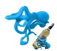 Générique Porte-Bouteilles Rangement Design Pieuvre pour Bouteilles De Vin | Sculpture Décorative Bureau, Organisateur de Stockage Présentoir, Figurine de Collection pour Cuisine et Bar Bleu clair