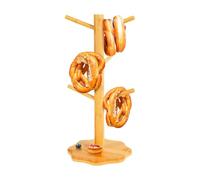 Générique Porte Bretzels - Présentoir De Service Pour Donuts En Bois | Organisateur Bretzels Saucisses Six Piliers Forme Arbre pour Cuisines Cafés Hôtels