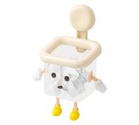 Générique Porte-Brosse À Dents Robot avec Ventouses - Range-Chat Mural Mignon avec Ventouse | Étagère avec Évacuation d'eau en Bas pour Brosse à Dents Cosmétiques Accessoires Maison Cuisine Évier