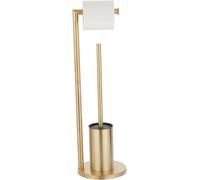 Générique Porte-Brosse De Toilette sur Pied, Porte-Papier Toilette en Acier Inoxydable, Accessoires De Salle De Bain Modernes Et Simples, Conception Dinstallation Cachée (Brushed Gold)