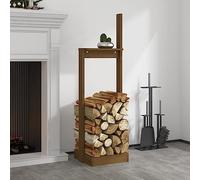 Générique Porte-bûches Marron Miel 33,5x30x110 cm Bois Massif de pin,Sacs & paniers à bûches,3.04KG-822619