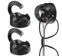 Générique Porte-Câble Magnétique, 3 Pièces Attaches Rotatives Universelles pour Cuisine Salle de Bain, Crochet de Gestion de Câble pour Appareils, Pour Maison Dortoir Bureau Table De Chevet