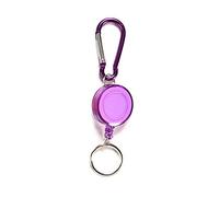 générique Porte-Carte d'identité rétractable avec Porte-Moulinet Mousqueton Recoil Porte-clés Violet Durable et utileLe Merveilleux