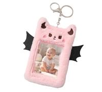 Générique Porte-Carte en Peluche Teufel, Support de Carte Photo Teufel-Card Couvercle et Coque de Carte Plush, Clé Mine, Photo Poste de Porte-Carte pour Adultes pour Les Adultes