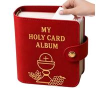Générique Porte-Cartes De Prière | Étui De Transport Portable Avec 20 Pochettes,Porte-Cartes Catholique En Simili Cuir | Pour Hommes, Femmes, Église, Voyage, Maison, Réunions De Famille, Communion