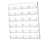 Générique Porte-cartes de Visite En Acrylique Transparent Mural Support pour Autocollants Multi-compartiments Pré-percé Organisateur Horizontal pour Rangement , 24 Poches