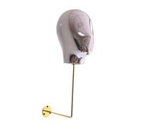 Générique Porte-chapeau Mural pour Mannequin, Support pour Chapeau et Perruque, Présentoir pour Perruques Suspendu, Support pour Tête de Mannequin, Support pour, argent