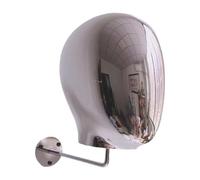 Générique Porte-chapeau Mural Support Mannequin Tête Présentoir à Perruque Suspendu avec Structure Détachable En Pp et Fer Convient pour Magasin Salon, Argent