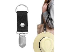 Générique Porte-chapeau, pince à chapeau,Clip de chapeau à bec de canard | Clips en cuir PU pour maintenir le capuchon sur le sac, Clip de en bec de canard Portable pour voyage sur le sac