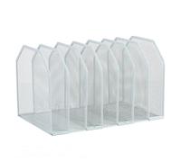 Générique Porte-classeur de bureau, organiseur vertical amovible à 7/5 compartiments, trieur de documents en métal robuste pour un gain place au bureau ou en lanc, 7 grilles)