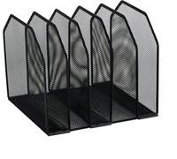 Générique Porte-classeur de bureau, organiseur vertical amovible à 7/5 compartiments, trieur de documents en métal robuste pour un gain place au bureau ou en lanc, 7 grilles)