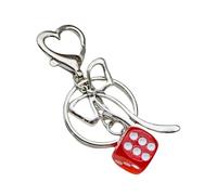 Générique Porte-clés à breloques dés et nœud papillon, étui de téléphone élégant, pendentif, accessoires à la mode pour les créateurs de tendances, accessoire de mode