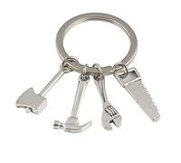 Générique Porte-Clés avec Marteau Clé Tournevis Gadget Outils Sac À Dos Ornements Cadeau pour Homme Et Femme Argent 2 Beau Travail