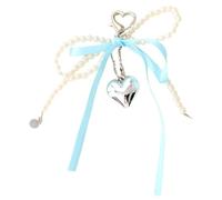 Générique Porte-clés avec nœuds sophistiqués, pendentif de en forme de cœur, accessoire de décoration pour à main et clés des créateurs de tendances, breloque en forme de cœur