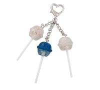 Générique Porte-clés boule de bonbons, pendentif de sucette de simulation pour femmes et filles, décoration de téléphone colorée, accessoires de porte-clés colorés