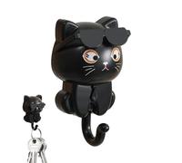 Générique Porte-clés chat - 4,5x8,5 cm ABS, crochets, crochet pour lunettes de | idéal pour l'organisation de sacs décoratifs muraux avec revêtement adhésif.