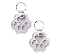 Générique Porte-clés collecteur de Poils de Chien Boîte de Rangement commémorative créative pour Animaux de Compagnie Joli Porte-clés commémoratif en Forme de Patte d'animal de Compagnie (F, 2 pcs)