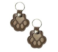 Générique Porte-clés collecteur de Poils de Chien Boîte de Rangement commémorative créative pour Animaux de Compagnie Joli Porte-clés commémoratif en Forme de Patte d'animal de Compagnie (C, 2 pcs)