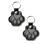 Générique Porte-clés collecteur de Poils de Chien Boîte de Rangement commémorative créative pour Animaux de Compagnie Joli Porte-clés commémoratif en Forme de Patte d'animal de Compagnie (A, 2 pcs)