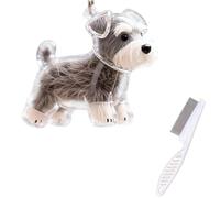 Générique Porte-clés collecteur de Poils de Chien, boîte de Rangement commémorative, Porte-clés Mignon et Transparent, Souvenir commémoratif de Poils d'animaux (A)