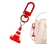 Générique Porte-clés cône de signalisation, cône de route, accessoires porte-clés pour garçons, filles, adultes - Orange