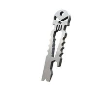 générique Porte-clés crâne en Acier Inoxydable EDC Portable extérieur Multi-Fonction Outil ouvre-Bouteille clé Poussoir à Ongles Outil PortableOpération Facile