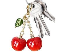 Générique Porte-clés En Forme De Cerise | breloque mignonne pour clés | breloque fruit pour clés,pour les femmes, dames et mères, décoration de voiture, téléphone, voyage, sac fourre-tout, sac à dos,