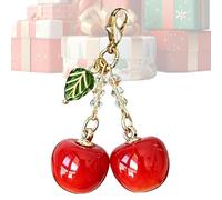 Générique Porte-clés En Forme De Cerise | Pendentif Fruit Porte-clés - Breloque Sac Cerise | pour les femmes, dames et mères, décoration de voiture, téléphone, voyage, sac fourre-tout, sac à dos,