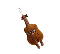 Générique Porte-clés en peluche de violon de dessin animé, jouet en peluche léger pour les amateurs de musique, décoration de, accessoires de sacs d ' ornement Violin Plush Keychain