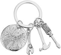 générique Porte-clés Homme Un Porte-clés gravé avec si Papa ne Peut Pas Le réparer Peut Pendentif clé Tournevis Charme Porte-clés, Style unProcessus Professionnel
