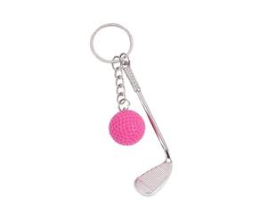 Générique Porte-clés Miniature en métal de Boule de Golf de Cadeau du Couple; Porte-clés décoratif accrochant Unique Pendentif de Voiture Porte-clés en métal Mini Golf Ball Keychain