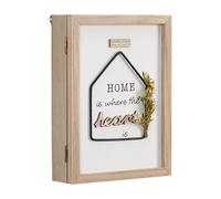 Générique Porte-Clés Mural Maison,Coffret en Bois 6 Crochets Organisateur - Boîte À Clés De Rangement | pour Entrée Couloir Porte D'entrée Cuisine Garage Buanderie Cadeau Maison Anniversaire Fêtes