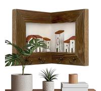 Générique Porte-clés Mural - Porte-clés Mural Rétro, Style Rustique Vintage En Bois 3D | Idéal Pour L'entrée, Le Couloir, La Cuisine, Un Coin De La Maison Ou Pour Promener Son Chien