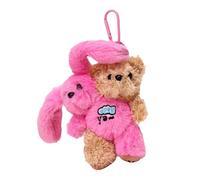 Générique Porte-clés Ours, Ensemble De Porte-clés Ours en Peluche Double Doux Et Mignon De 10,5x13 Cm, Petit -en Peluche avec D' Visages Assortis pour Les Adolescents, Les Adultes, Bureau
