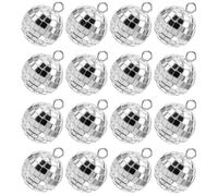 Générique Porte-clés Pendentif Boule Disco Argenté 20 Pièces Design Disco Ball en Plastique et Alliage de Zinc Décorations Suspendues Réutilisables pour Présents