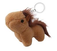 Générique Porte-clés Poney en Peluche - Matériau de Remplissage en Coton PP Doux Blanc, Petite breloque en Forme de de Dessin animé, Accessoire de Sac à Main Flou | Jolie décoration Suspendue pour ca