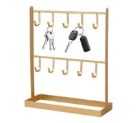 Générique Porte-Clés pour Entrée,Rack Métal Gain de Place avec 10 Crochets | Présentoir pour Porte-Clés et Pendentifs | Pour Entrée, Porte d'Entrée, Couloir, Salon, Bureau, Maison, Buanderie