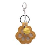 Générique Porte-clés Ramasseur De Poils De Chien - Souvenir Commémoratif En Forme De Patte | Mignon Porte-clés Souvenir Portable Pour Chien Et Chat Avec Clochette Pour En-fants Et Adultes (Jaune)