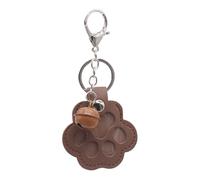 Générique Porte-clés Ramasseur De Poils De Chien - Souvenir Commémoratif En Forme De Patte | Mignon Porte-clés Souvenir Portable Pour Chien Et Chat Avec Clochette Pour En-fants Et Adultes (Marron)