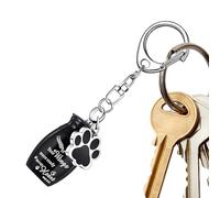Générique Porte-clés urne pour Chien, Bouteille commémorative de Cendres d'animaux de Compagnie, 2,76 x 0,63 Pouces en d'aluminium avec breloque Patte de Chiot, Accessoire commémoratif pour Anim