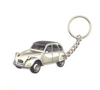 Générique Porte-clés voiture vintage 2CV grise idée cadeau automobile rétro
