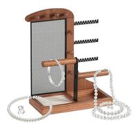 Générique Porte-Collier | Organisateur de Bijoux avec Filet à Boucles d'Oreille | Support Organisateur pour Colliers avec Plateau | Pour Filles Et Femmes, Dortoir, Chambre À Coucher, Commode