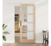 Générique Porte coulissante à matériel ORKDAL Bois Massif et Verre,Quincaillerie,Matériaux de Construction,Portes,Portes d'entrée,Blanc,7.21 KG,3331915