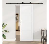 Générique Porte Coulissante avec Kit de Quincaillerie 'ORKDAL'Blanche Bois Massif Pin,Portes d'entrée,21.96KG-3333469