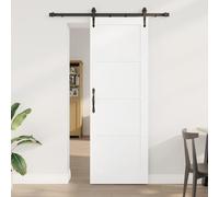 Générique Porte coulissante avec kit de quincaillerie 'ORKDAL'en Bois Massif Blanc en pin,Portes d'entrée,21.55KG-3333777