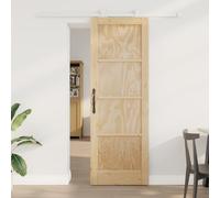 Générique Porte coulissante avec kit quincaillerie 73,5 x 211 cm en Bois Massif de pin,Portes d'entrée,21.44KG-3333384