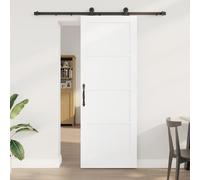 Générique Porte Coulissante avec Matériel Blanc 78x211 cm Bois Massif Pin,Portes d'entrée,21.96KG-3333333