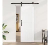 Générique Porte Coulissante avec Quincaillerie Blanche 73,5 x 211 cm en Bois Massif Pin,Portes d'entrée,21.67KG-3333273