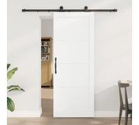 Générique Porte coulissante avec quincaillerie Blanche 78x202 cm en Bois Massif en pin,Portes d'entrée,21.69KG-3333331